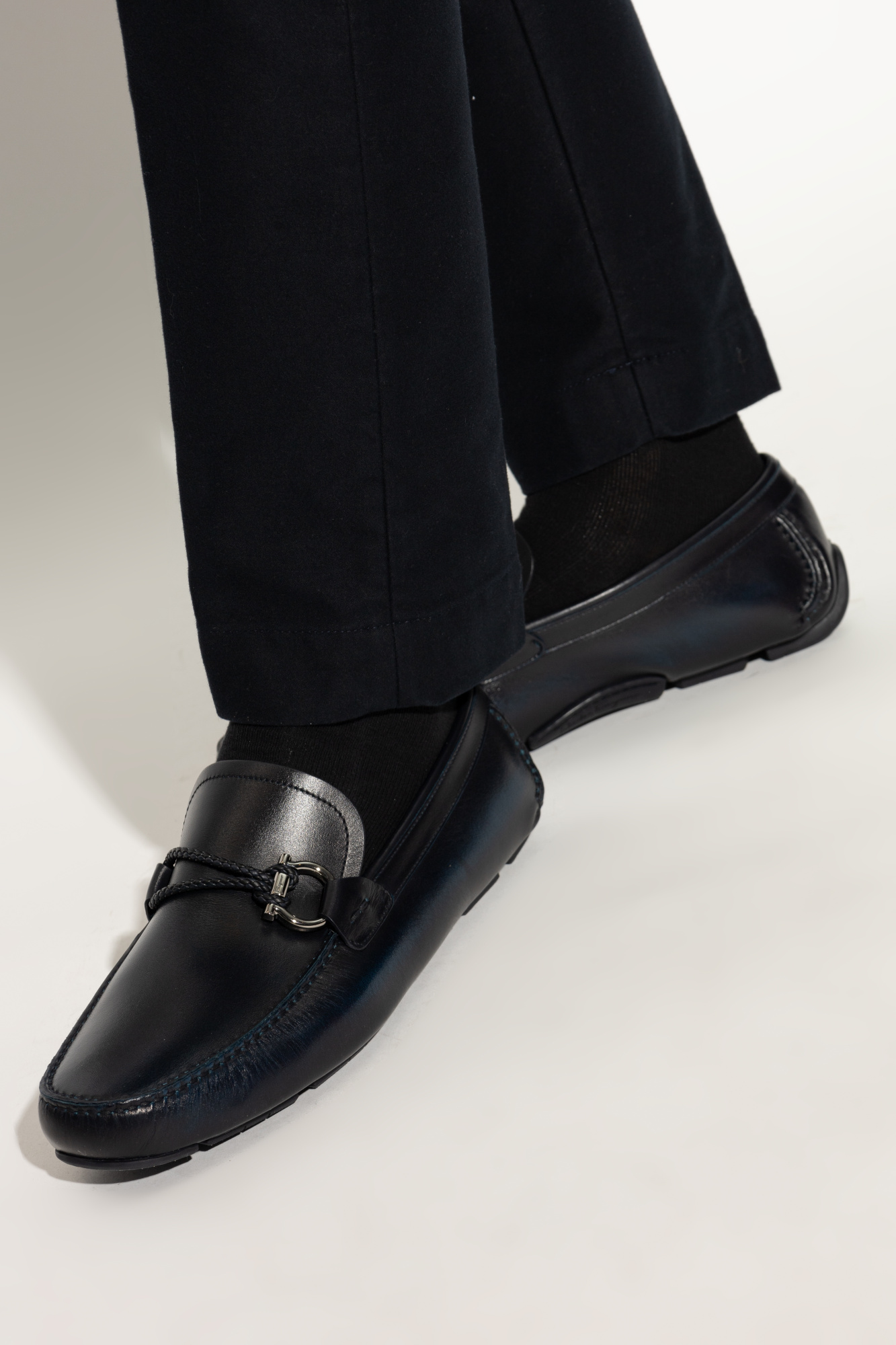 Navy blue Loafers Front FERRAGAMO - Vitkac AS